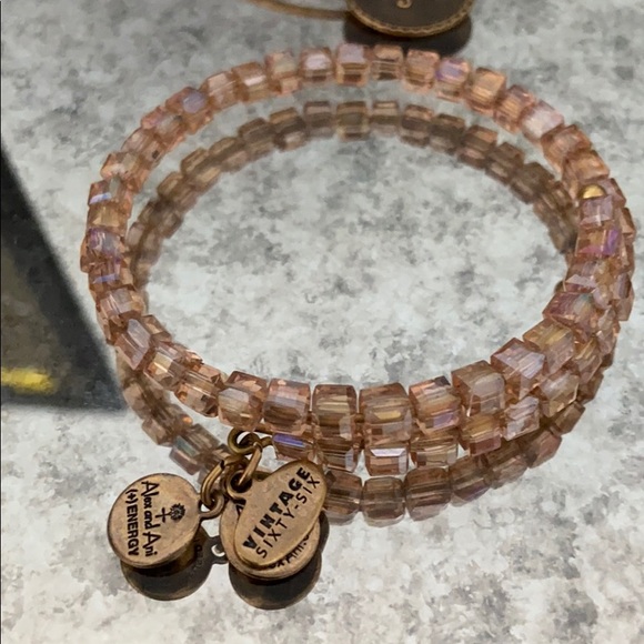 Stack of Gold Alex and Ani Bracelets - Picture 5 of 8